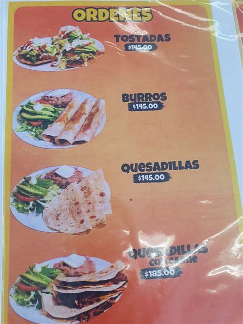 Carta Del Restaurante Tortas Estilo Yucatan Centro Civico Mexicali Mar Báltico 298