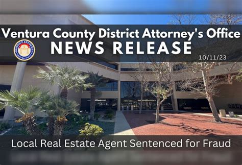 Ventura County Real Estate Agent Sentenced For Forgery