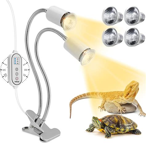 Amazon DOMICA Reptile Heat Lamp With 50W UVA UVB Light Bulb