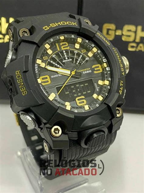 Comprar Rel Gio G Shock Mudmaster Black Out Preto Dourado R