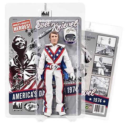 Evel Knievel 8 Inch Action Figures Series 1 Re-Issue: White Jumpsuit ...