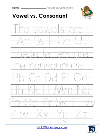 Vowels Vs Consonants Worksheets 15