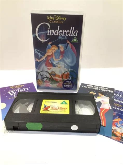 WALT DISNEY CLASSICS VHS Video Tape Cassette Cinderella Vintage VHS