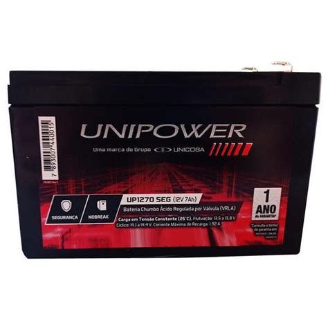 Bateria Selada 12V 7ah SEG Unipower Alarme e Segurança Outros