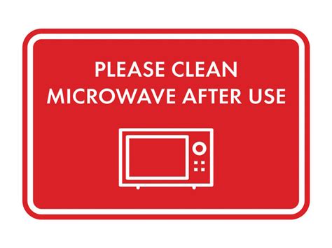 Classic Framed Please Clean Microwave After Use Wall Or Door Sign Pacific Sign And Stamp