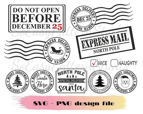 North Pole Express Postal Bundle Special Delivery Svg Etsy