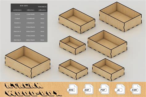 Box Laser Cut Templates Vector Files 049 Graphic By Atacanwoodbox