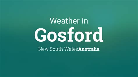 Weather for Gosford, New South Wales, Australia