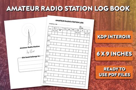 Amateur Radio Station Log Book Kdp Graphic By PID KDP Creative Fabrica