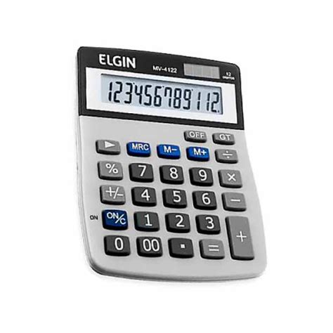 CALCULADORA DE MESA ELGIN 12 DIGITOS VISOR INCLINADO MV4122