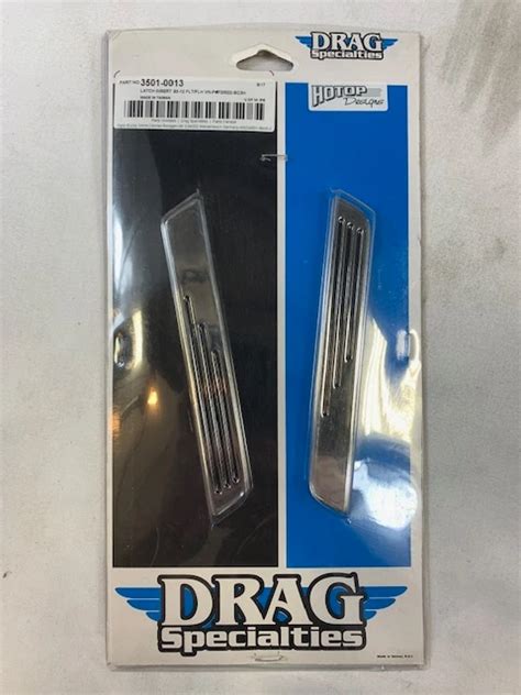 Drag Specialties Chrome Saddlebag Latch Inserts For Touring Models Freedom Cycles California