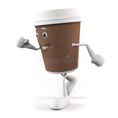 Funny coffee cup stock illustration. Illustration of container - 25482890