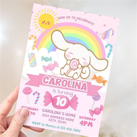 cinnamoroll birthday invitation template mama life printables