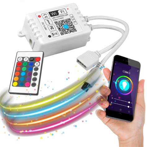 Sterownik do Taśm LED RGB WiFi na Aplikacje 8A 96W 12V ALEXA z Pilotem