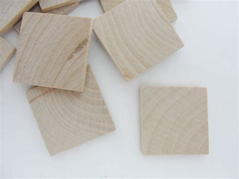 Wooden square tiles 1 inch (1") square 1/8" thick – Craft Supply House