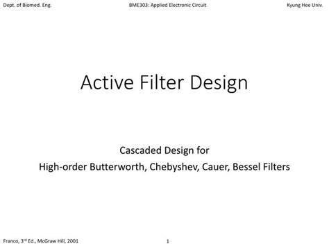 PPT - Active Filter Design PowerPoint Presentation, free download - ID ...