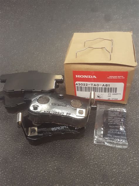 43022 Ta0 A81 Genuine Honda Rear Brake Pad Set 2008 2017 Honda