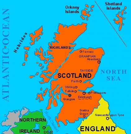 Scotland Map Region Area