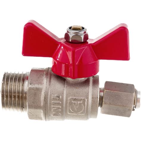 Шаровой кран для подключения манометра VALTEC 1/2нар - 1/4вн. VT.806.N ...