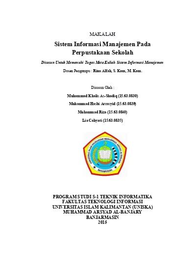 Sistem Informasi Manajemen Pada Perpusta