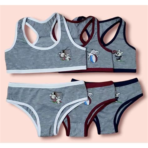 Kit Top Nadador Infantil Suti Sem Bojo Lingerie Menina Mo A