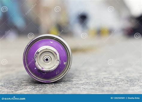 Empty Can after Painting. Urban Culture Stock Image - Image of concrete ...