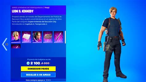 Nueva Tienda Solo Por Unas Horas Skins De Resident Evil En Fortnite