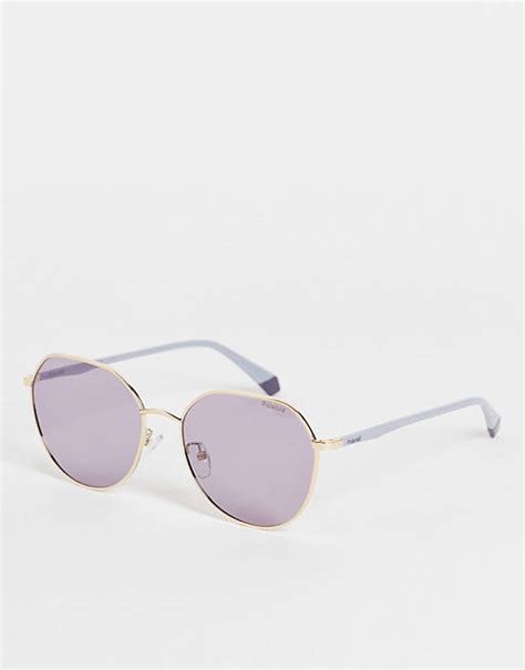 Polaroid Retro Round Sunglasses In Purple Pld 4106 G S Asos