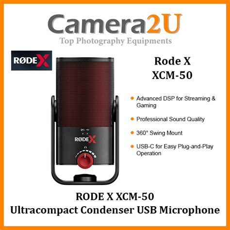 Rode X Xcm Xcm Ultracompact Condenser Usb C Microphone Camera U