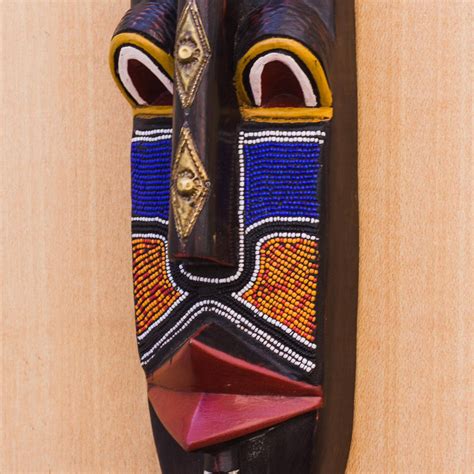 African Beaded Wood Mask Gye Nudi Artofit