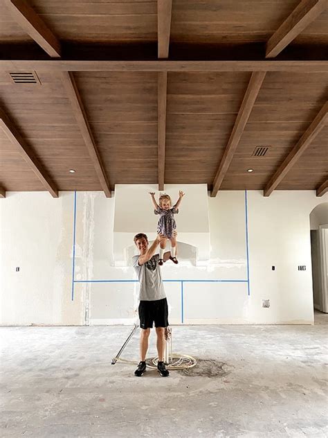 How To Make Painted Ceiling Beams Look Like Wood | Shelly Lighting