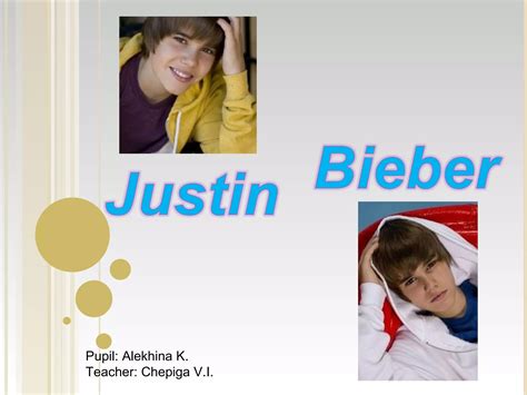 Justin Bieber Biography Ppt