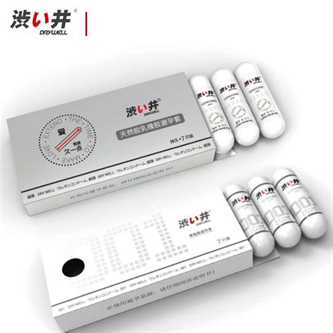 Dry Wel Capsule Condom 7pcs Ejaculation Delay Sex Products 001 Ultra Thin Polyurethane Ultra