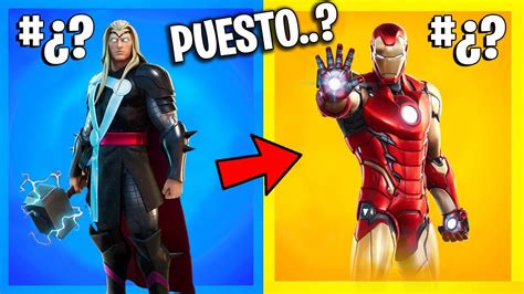 Las SKINS De La TEMPORADA 4 De PEOR A MEJOR Fortnite Ranking DE TODO