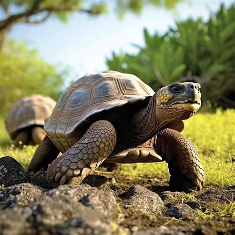 Premium Photo The Pinta Island Tortoise Chelonoidis Abingdoni Is A