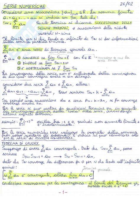 Appunti Del Corso Completo Di Analisi Matematica