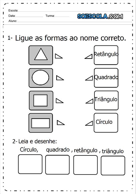 Atividades Formas Geom Tricas Para Imprimir Baixe Em Pdf