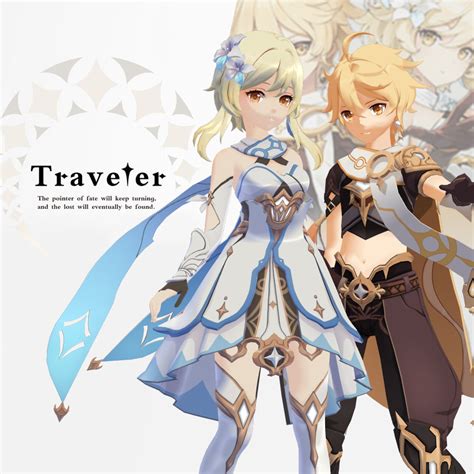 mmd genshin impact traveler dl  neokanariya  deviantart