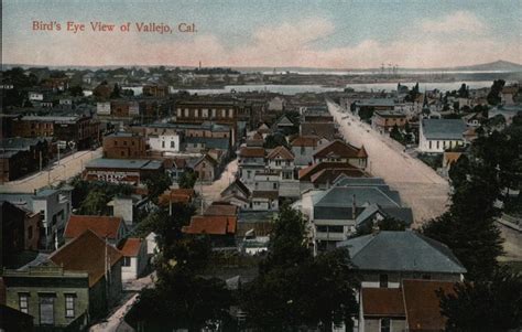 Bird's Eye View of the City Vallejo, CA Postcard