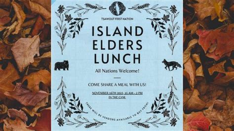 Island Elders Luncheon Tsawout First Nation