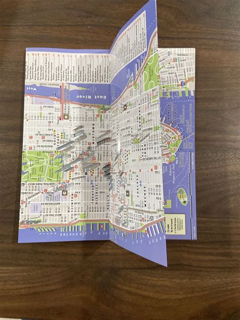 Map Of NYC Manhattan New York Folded Laminated By VanDam Maps