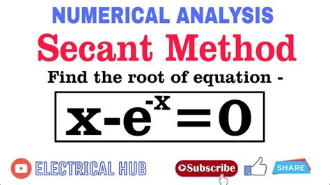 Secant Method Numerical Analysis Youtube