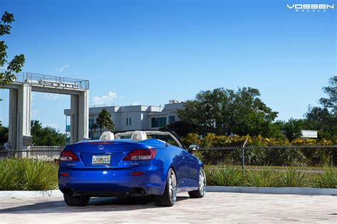 Sky Blue Lexus IS Convertible Looking Great on Vossen Custom Wheels ...