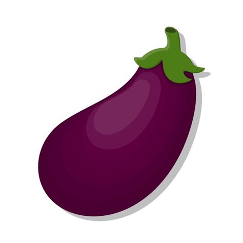 Premium Vector Vegetable Fresh Purple Eggplant Cartoon Illustration