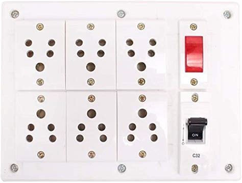 ZOLDYCK Heavy Duty PVC Extension Board 6 Sockets 1 Indicator 1MCB