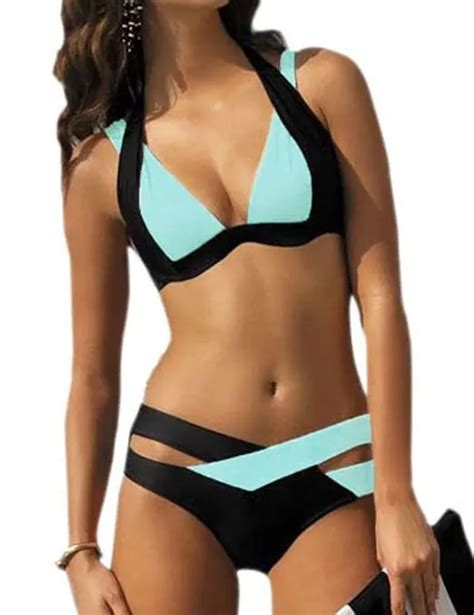 Sexy Lotus Leaf Bikinis Women Swimsuit Brazilian Bikini Set Beach