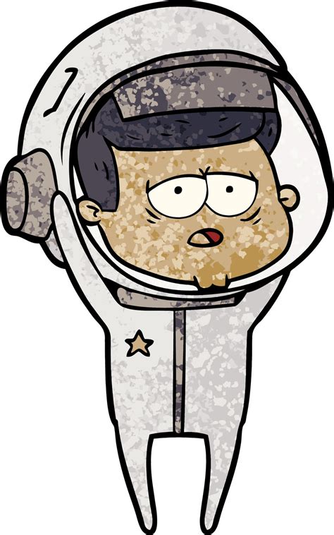 Astronauta Cansado Dos Desenhos Animados 12382603 Vetor No Vecteezy