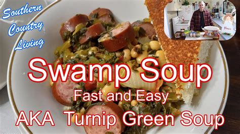 Swamp Soup Aka Turnip Green Soup Fast And Easy Crockpot Meal Cooking With Calvin Youtube