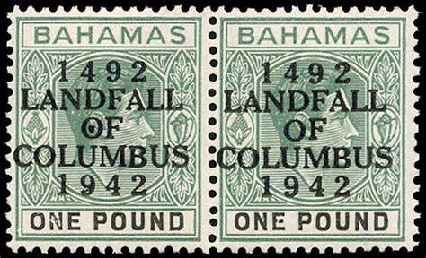 Bahamas Sg A Mint Landfall Of Columbus Variety Dot In O