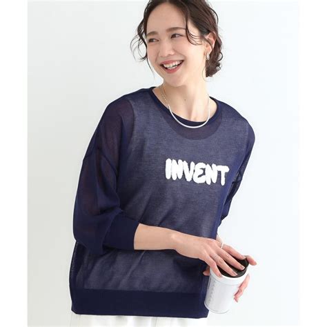 キューティーブロンド Cutie Blonde アソートロゴサマーニット ネイビー ファッション通販 MAGASEEK マガシーク